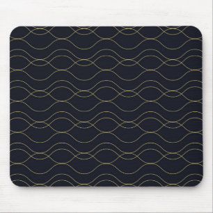 Elegant, simple, cool, trendy wavy illustration mouse pad