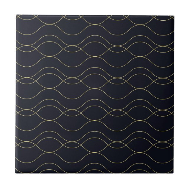 Elegant, simple, cool, trendy wavy illustration tile (Front)