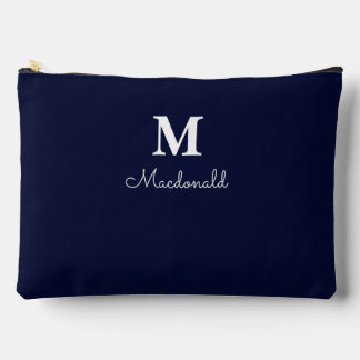 Elegant Simple Custom Monogram Accessory Pouch