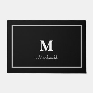Elegant Simple Custom Monogram Doormat