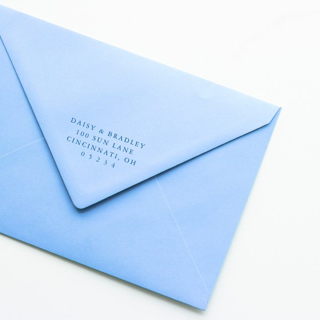 Elegant Simple Custom Wedding Return Address Self-inking Stamp (Creator Uploaded)