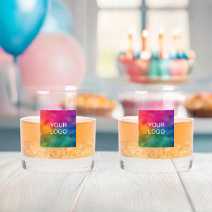 Elegant Simple Custom Your Logo Here Personalized Whiskey Glass