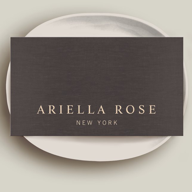 Elegant Simple Dark Brown Vintage Professional Business Card (Creator Uploaded)