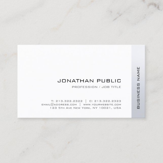 Elegant Simple Design Corporate Modern Template Business Card (Front)
