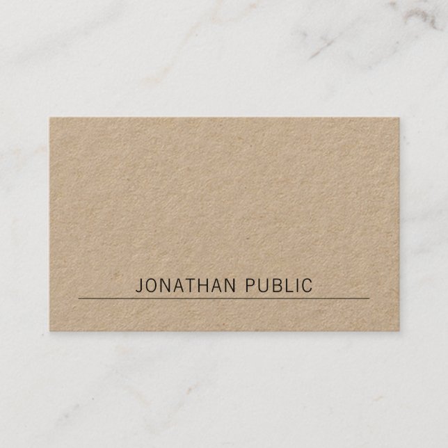 Elegant Simple Design Modern Plain Professional Business Card (Front)