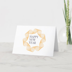 Elegant, simple design of "Happy New Year" Holiday Card