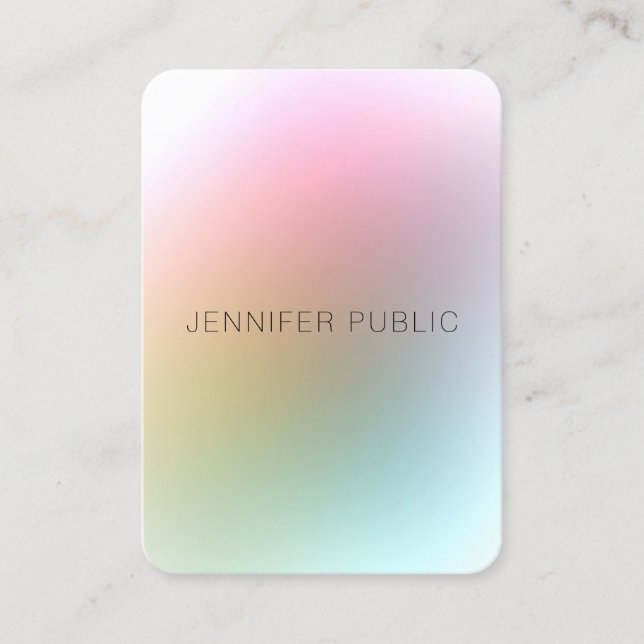 Elegant Simple Design Trendy Colourful Modern Business Card (Front)