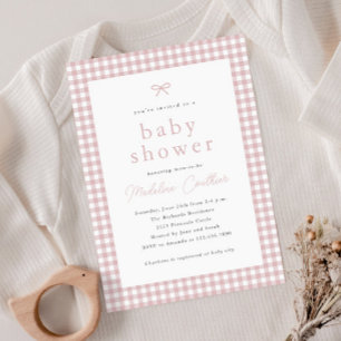 Elegant Simple Dusty Pink Girls Baby Shower