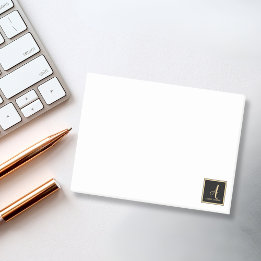 Elegant Simple Frame Monogram Post-it Notes