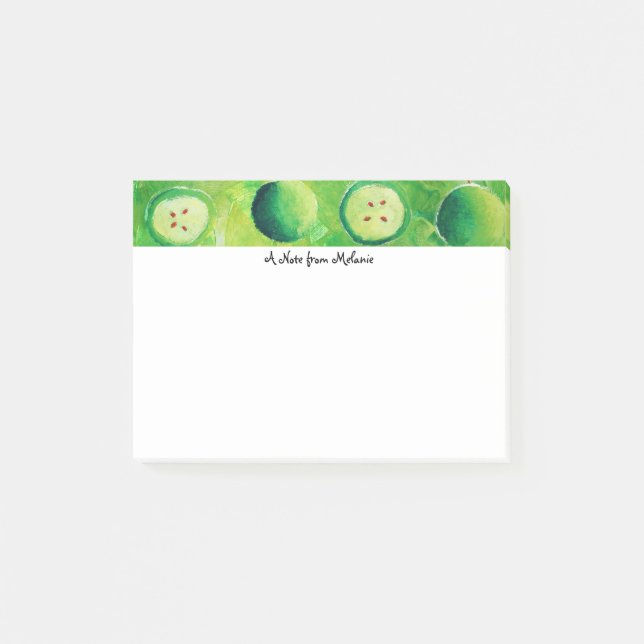 Elegant Simple Fruit Apples Personalized Post-it Notes (Front)