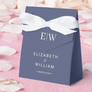 Elegant Simple Future Dusk with Monogram Wedding Favor Box