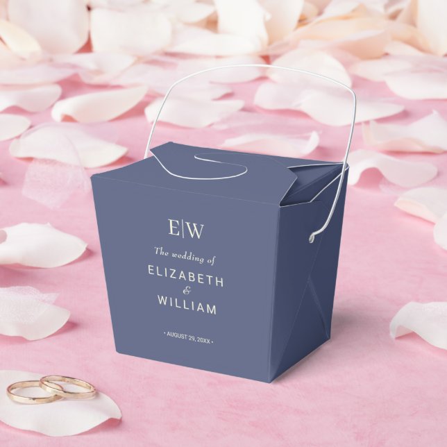 Elegant Simple Future Dusk with Monogram Wedding Favor Box (Wedding)