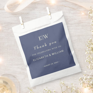 Elegant Simple Future Dusk with Monogram Wedding Favour Bag