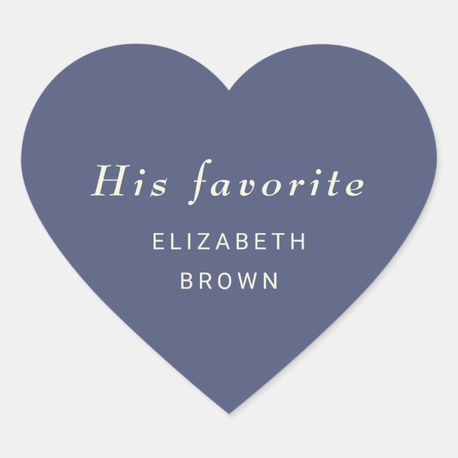 Elegant Simple Future Dusk with Monogram Wedding Heart Sticker (Front)
