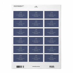 Elegant Simple Future Dusk with Monogram Wedding Label