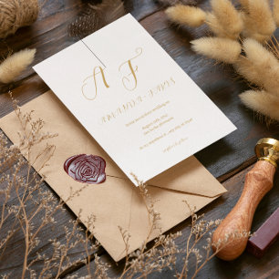 elegant Simple gold typography wedding