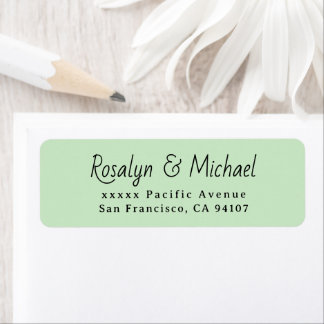 Elegant Simple Green Return Address 