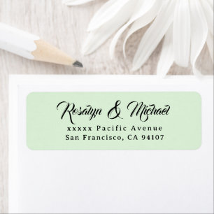 Elegant Simple Green Return Address Labels