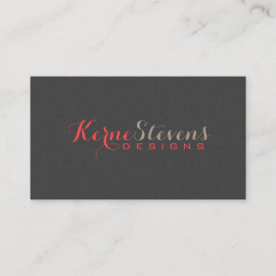 Elegant Simple Grey Damasks Embossed Look 3 Business Card