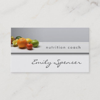 Elegant Simple Grey Healthy Life/Nutritionist Card