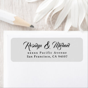 Elegant Simple Grey Return Address Labels