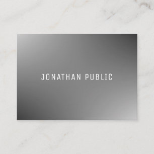 Elegant Simple Grey Template Modern Professional Business Card