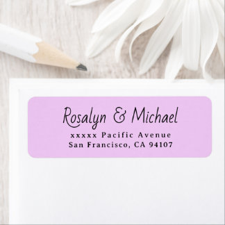 Elegant Simple Lavender Return Address Labels