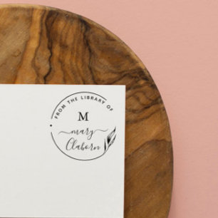 Elegant Simple Leaves From The Library Of Self-inking Stamp