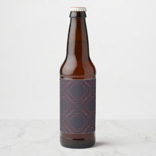 Elegant, simple, lively, modern line pattern art beer bottle label