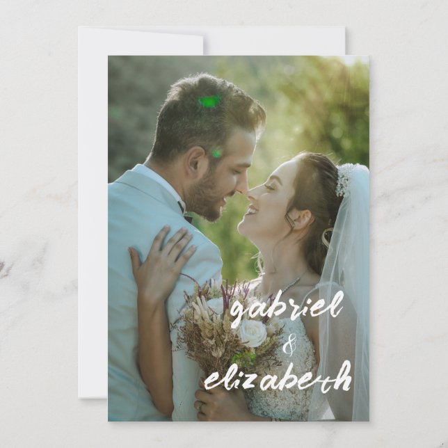 elegant & simple luxurious wedding invitation (Back)