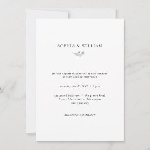 Elegant Simple Luxury All in One Wedding Invitation