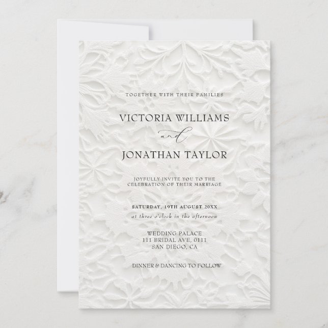 Élégant Simple Mariage d'hiver Invitation (Devant)