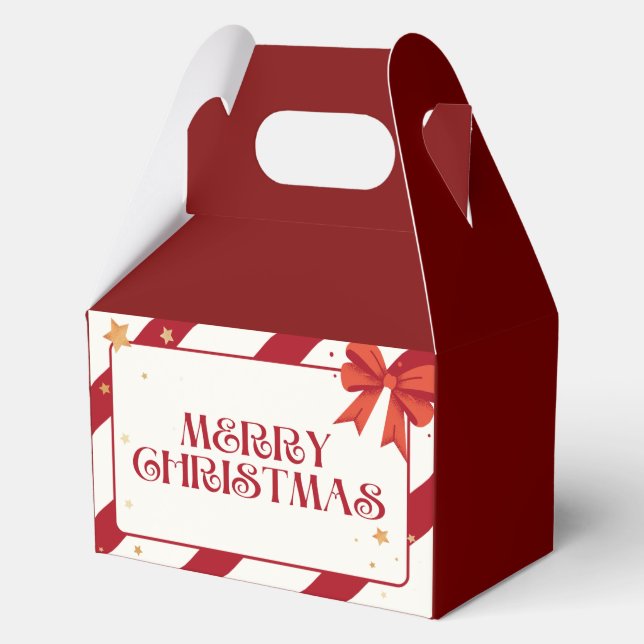 Elegant, simple merry christmas gift box,for kids, favor box (Back)
