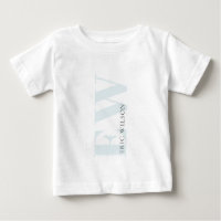 Elegant Simple Minimal Blue Boys Name Monogram