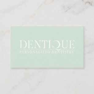 Elegant Simple Minimal Green Logo Professional Business Card
