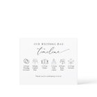 Elegant Simple, Minimal Wedding Timeline, Program