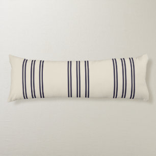 ELEGANT SIMPLE MINIMALIST AEGEAN STRIPE NAVY BODY PILLOW