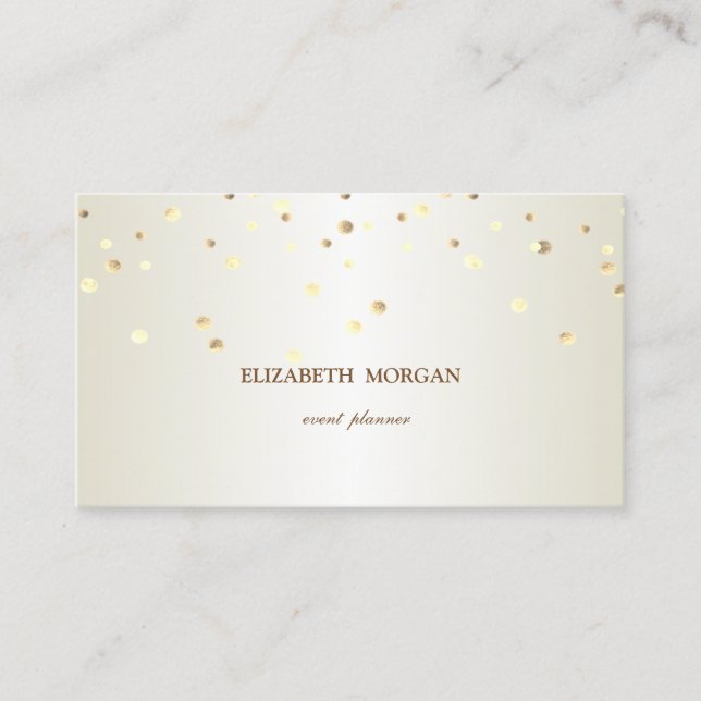 Elegant Simple, Minimalist,Conffeti Business Card (Front)