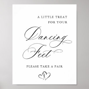Elegant Simple Minimalist Dancing Fee Wedding Sign