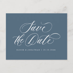 Elegant Simple Minimalist Modern Save the Date Postcard