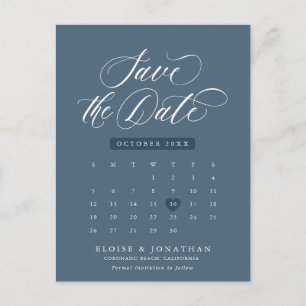 Elegant Simple Minimalist Modern Save the Date Postcard