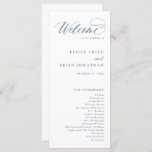 Elegant Simple Minimalist Modern Wedding  Program<br><div class="desc">Simple Minimalist dusty blue slate wedding program. Please find more matching designs and variations from my "blissweddingpaperie" store. And feel free to contact me for further customization or matching items.</div>