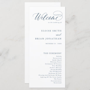 Elegant Simple Minimalist Modern Wedding  Program