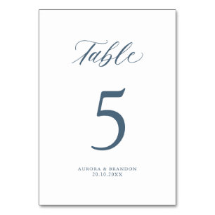 Elegant Simple Minimalist Modern Wedding  Table Number