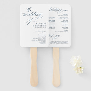 Elegant Simple Minimalist Modern Wedding  Timeline Hand Fan