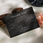Elegant simple minimalist typography black wedding thank you card<br><div class="desc">Elegant simple minimalist black wedding Thank You Card. Please contact me if you need additional items.</div>