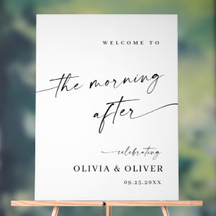 Elegant Simple Minimalist Welcome Farewell Brunch Acrylic Sign