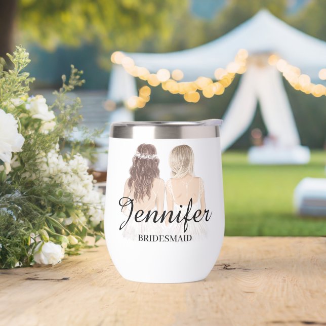 elegant simple modern bridesmaid Personalized  (Wedding)