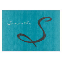 elegant simple modern chic trendy monogram teal