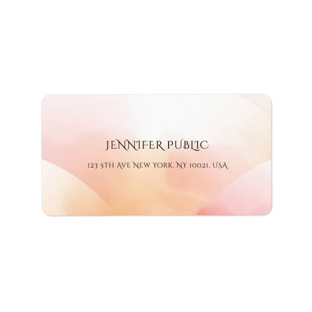 Elegant Simple Modern Colourful Address Label (Front)